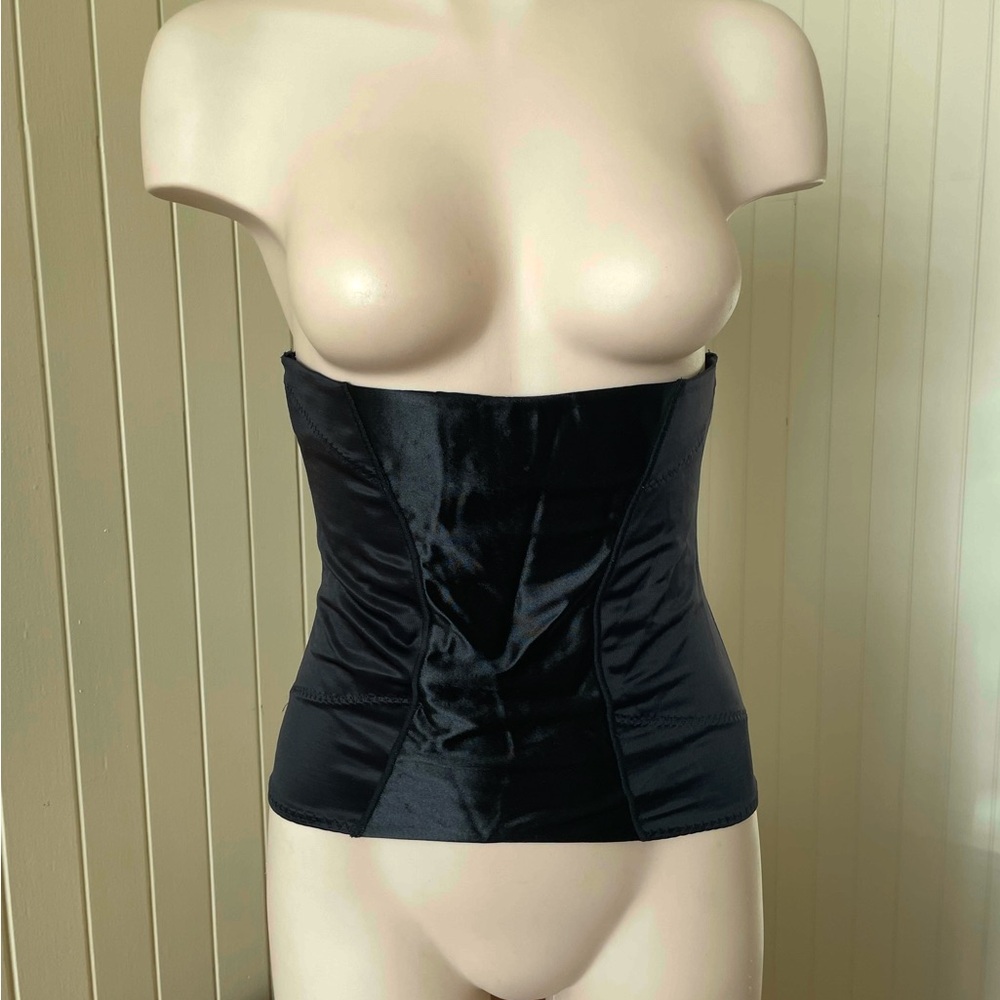 Maidenform Black Satin Shapewear Corset